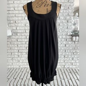 Black Dress Bubble Hem Blush Size M EUC